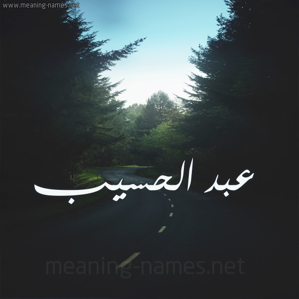 شكل 19 صوره طريق بين الشجر بخط رقعة صورة اسم عبد الحسيب ABD-ALHSIB